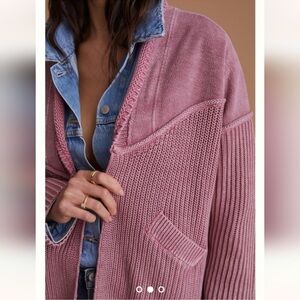 Pilcro Pink Cardigan in Medium